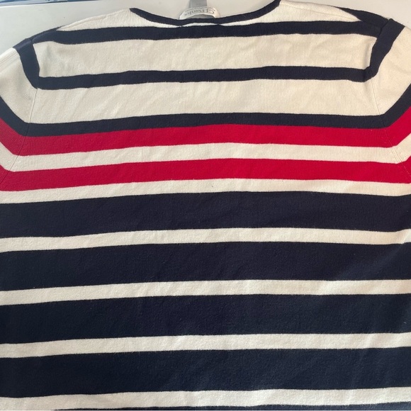 C. J. Banks by Christopher and Banks 2X Red White and Blue Sweater with Star Zip - Picture 9 of 10